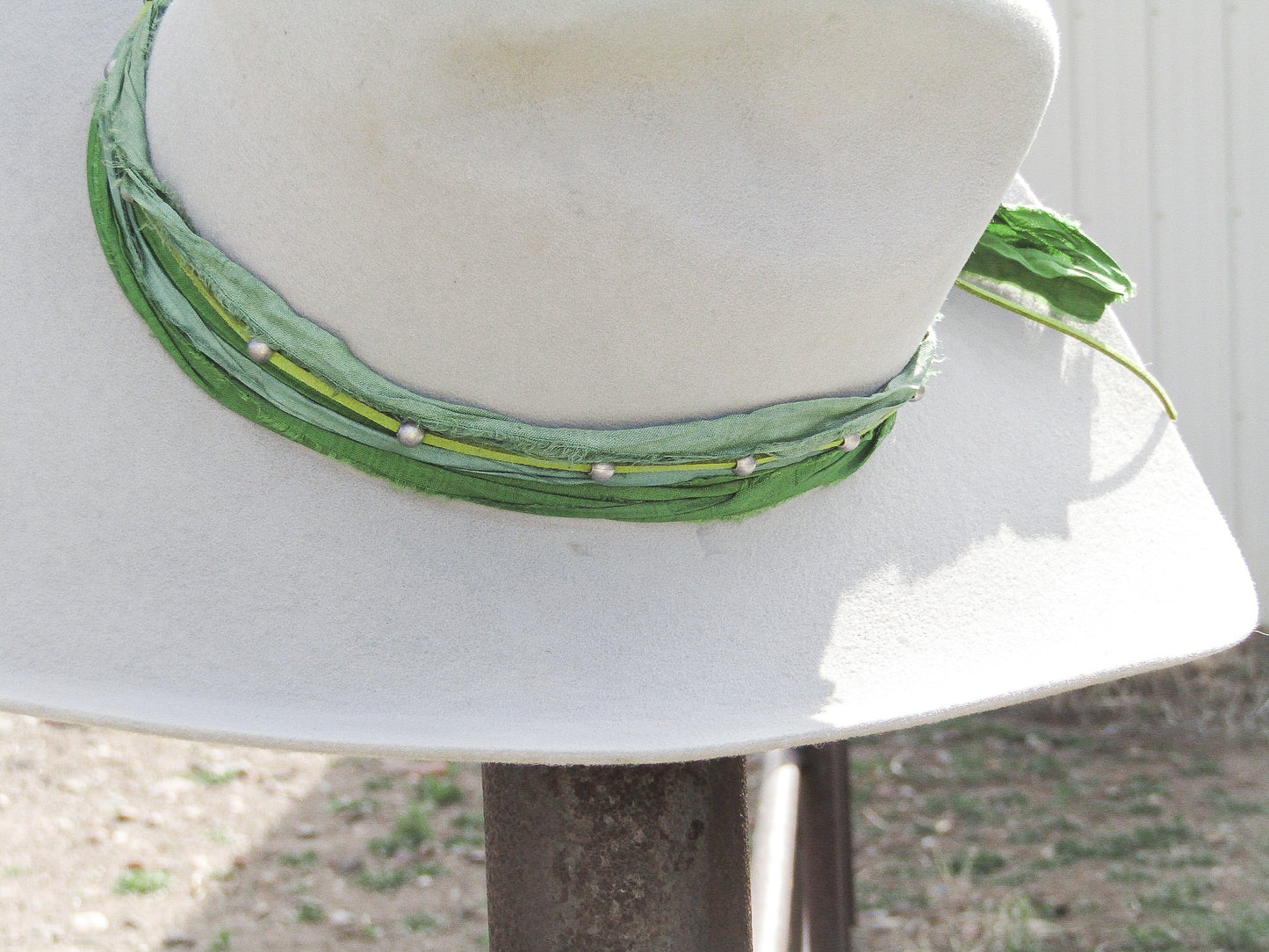 Beaded Leather Hat Band