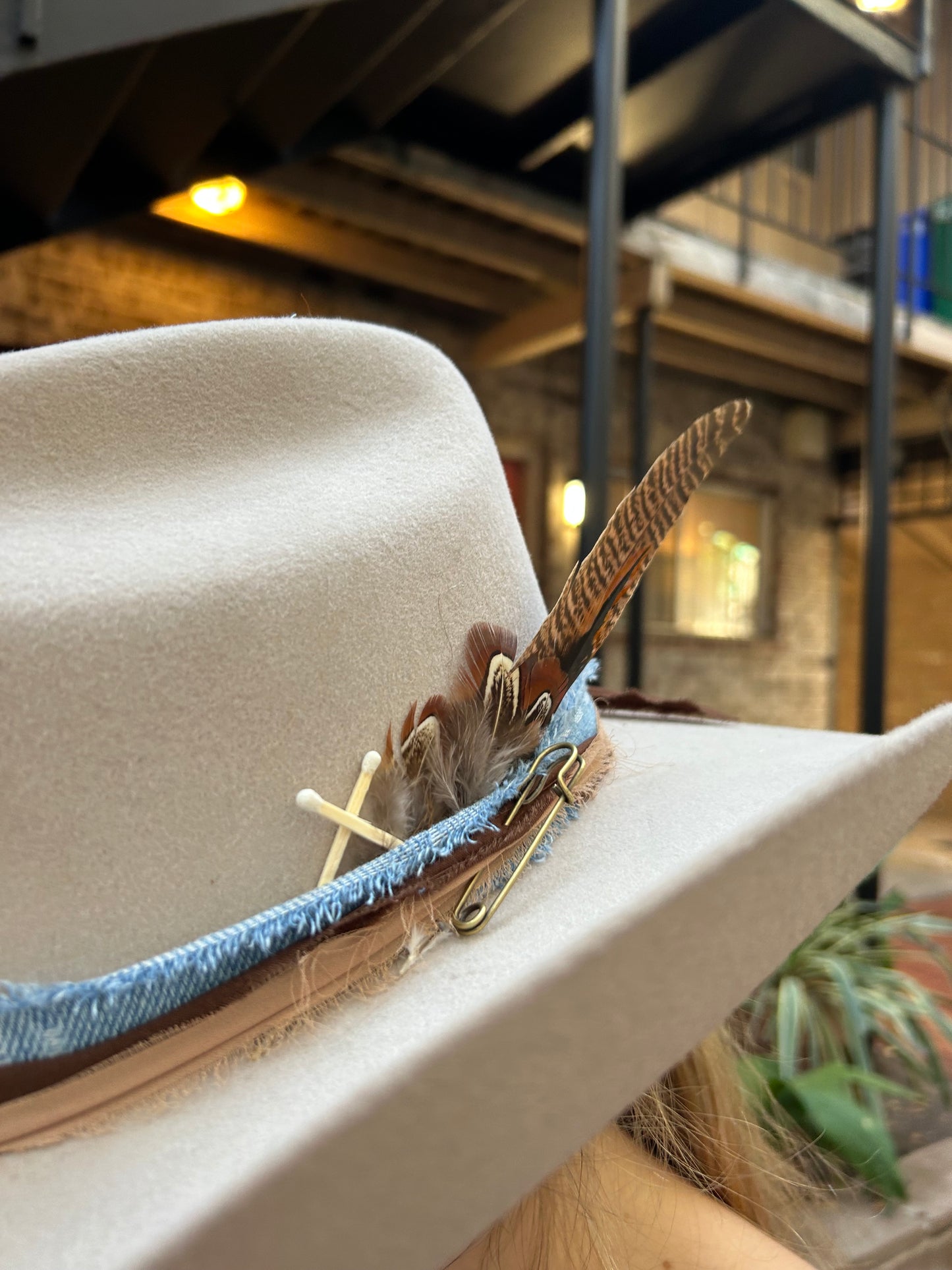 Light Cream Felt Cowboy Hat