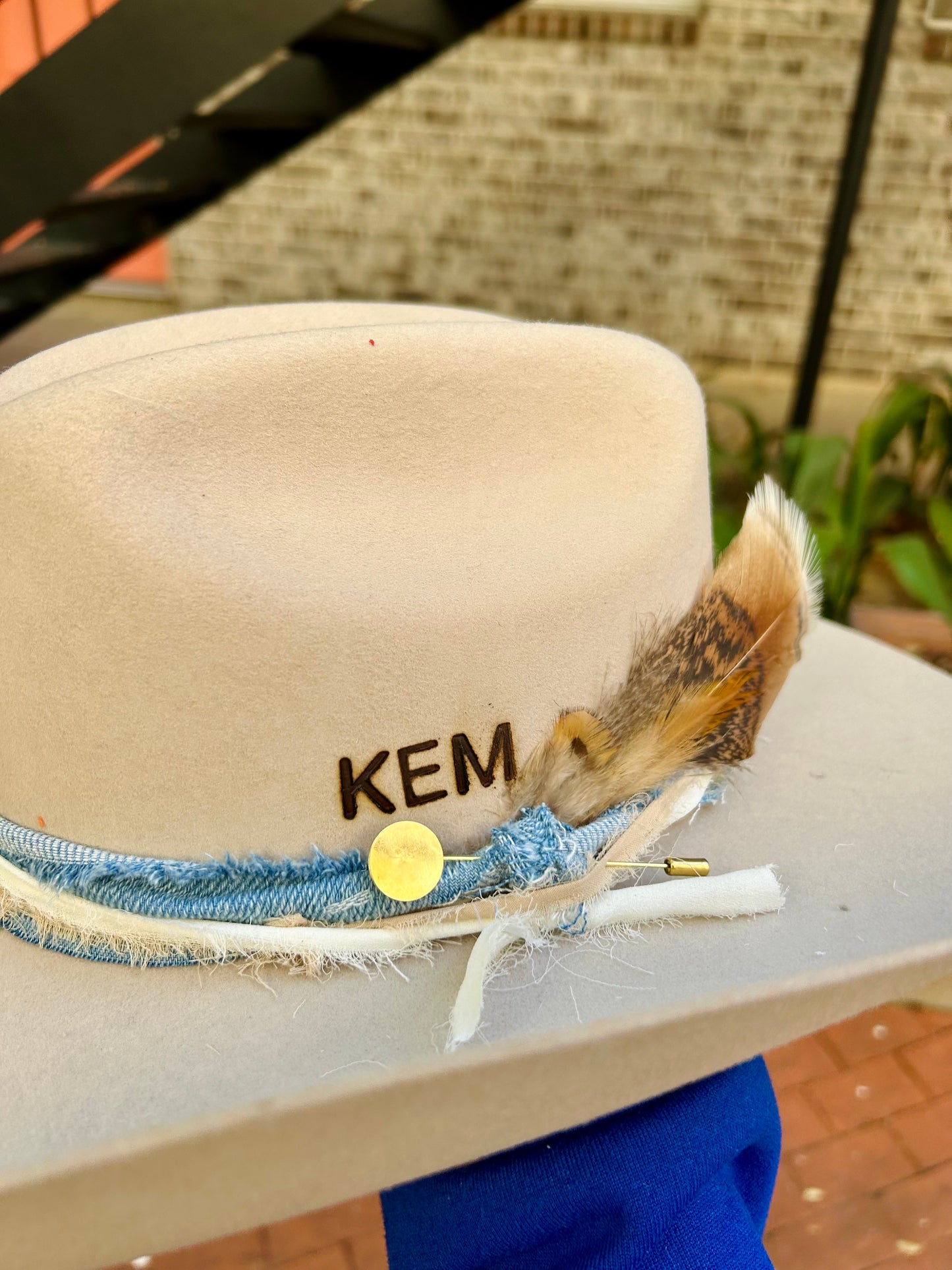 Light Cream Felt Cowboy Hat