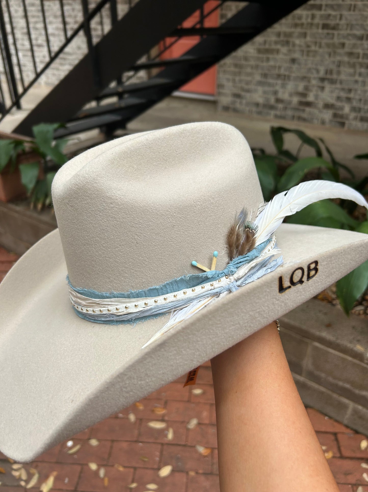 Light Cream Felt Cowboy Hat